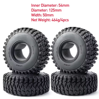 HOBBY DETAILS HOBBY DETAILS CRAWLER TIRES 2.2" WITH FOAM 54x125x50mm