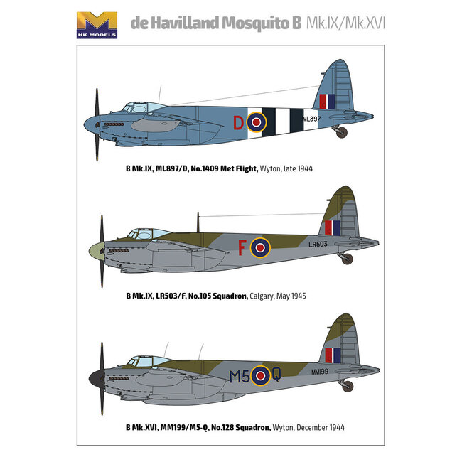 Hong Kong Models 1/32 Mosquito B. MK IX, XVI Plastic Model KitHong Kong Models 1/32 Mosquito B. MK IX, XVI Plastic Model Kit