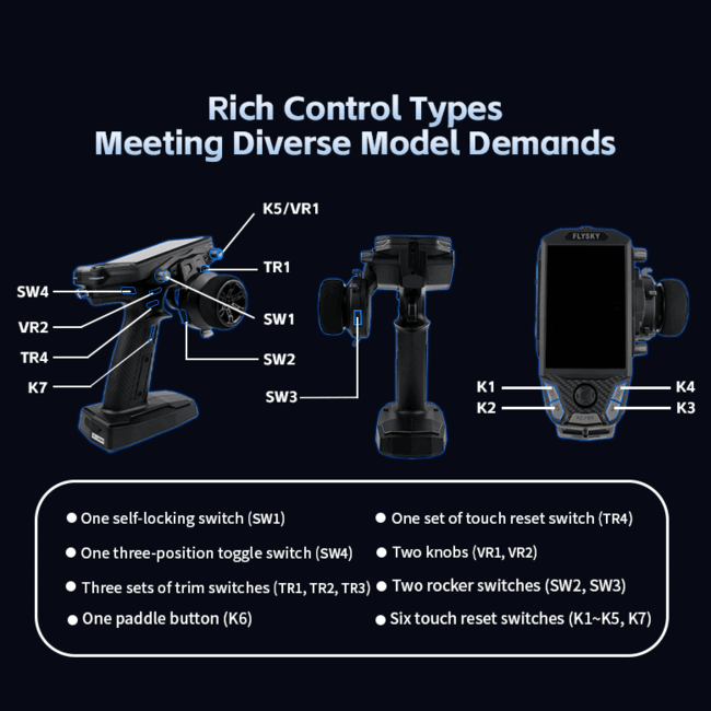 Flysky 11-channel remote control FS-G11P 2.4GHz incl. RX 2.4GHX ANT SERIES