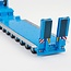 MASSDI 1/64 Diecast Car Model Toy - SCN1771 Eight-Axle Semi Low Trailer Blue