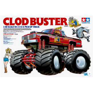 TAMIYA *** PRE ORDER LATE 2026 DEPOSIT ONLY PRICE TBC  *** Tamiya Clod Buster (2026) RC Monster Truck Electric 4WD 1/10 Scale Kit - Red REQUIRES TX, RX,  BATTERY CHARGER & PAINT.
