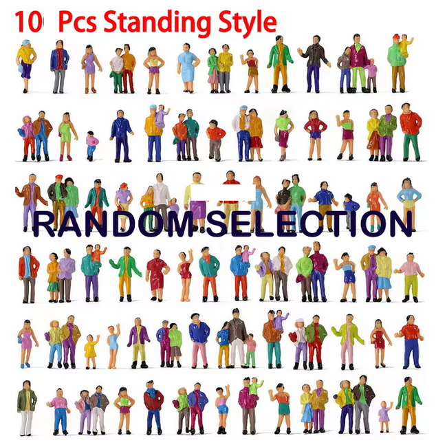 ACE PEOPLE STANDING  HO / 00 (10pce) RANDOM FIGURES  SUPPLIED  MAY BE DIFFERENT TO PHOTO