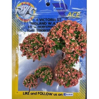 CHINA ELECTRONICS ACE TREES ORANGE FLOWERS VARIOUS SIZES 5 PACK