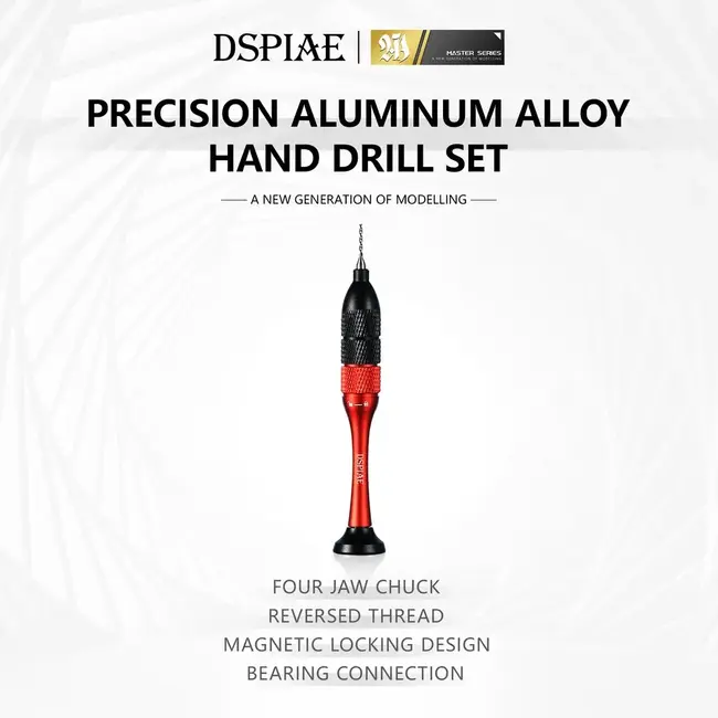 DSPIAE AT-SHD Precision Aluminum Alloy Hand Drill with Tungsten Drill Bits Set