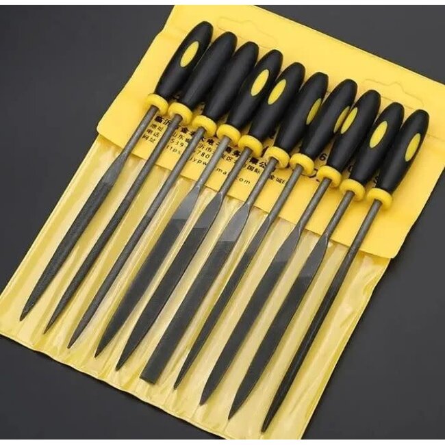 HUGONG-4 PRECISION NEEDLE FILES 3 X 140 X 10PCE