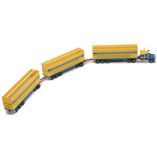 HIGHWAY REPLICAS *** PRE-ORDER 2nd Qtr 2026 *** HIGHWAY REPLICAS 1/64 HAMPTON  LIVESTOCK ROAD TRAIN