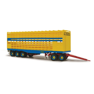 HIGHWAY REPLICAS *** PRE-ORDER 4th Qtr 2026 *** HIGHWAY REPLICAS 1/64 LIVESTOCK TRAILER & DOLLY - HAMPTON