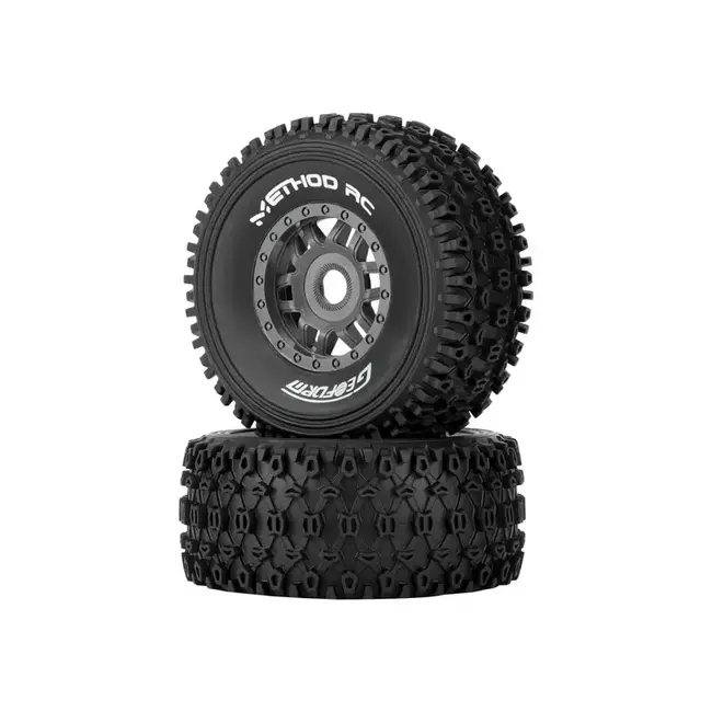 Method RC 1/8 Geoform All-Terrain SC Tyres Mounted on Gray Wheels, Arrma Mojave 4S