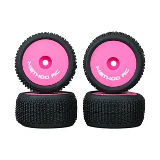 METHOD RC Method RC 1/28 NitraGrip Truggy Tyre Set Mounted on Wheels