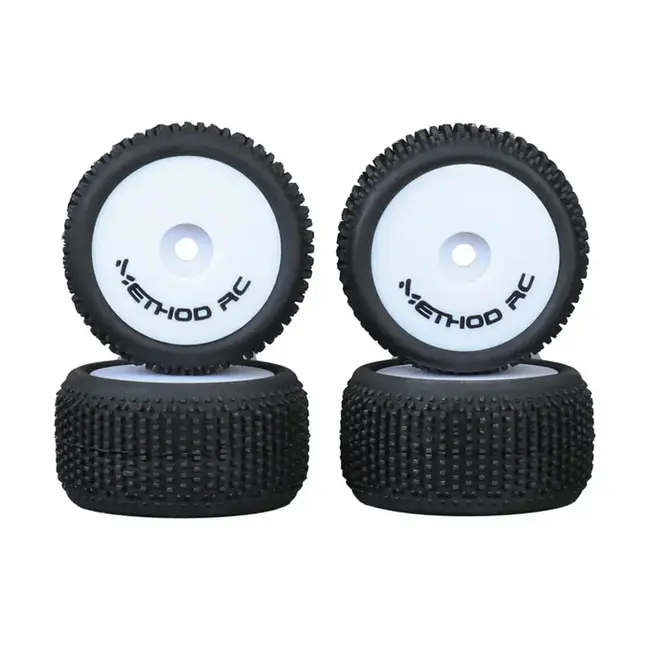 Method RC 1/28 NitraGrip Truggy Tyre Set Mounted on Wheels