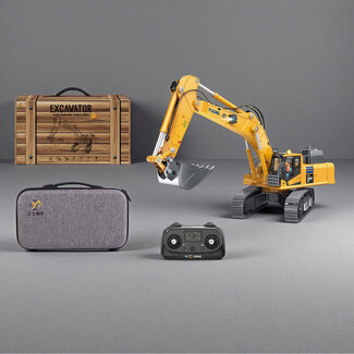 YI GONG Yi Gong 1/50 R/C Screw Excavator (Soft Rubber Tracks + Black Metal Tracks)