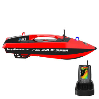 JOYSWAY Joysway Fishing Surfer V2 Surfcasting Bait Boat GPS 850mm RTR w/ TF520 Fish Finder - Red