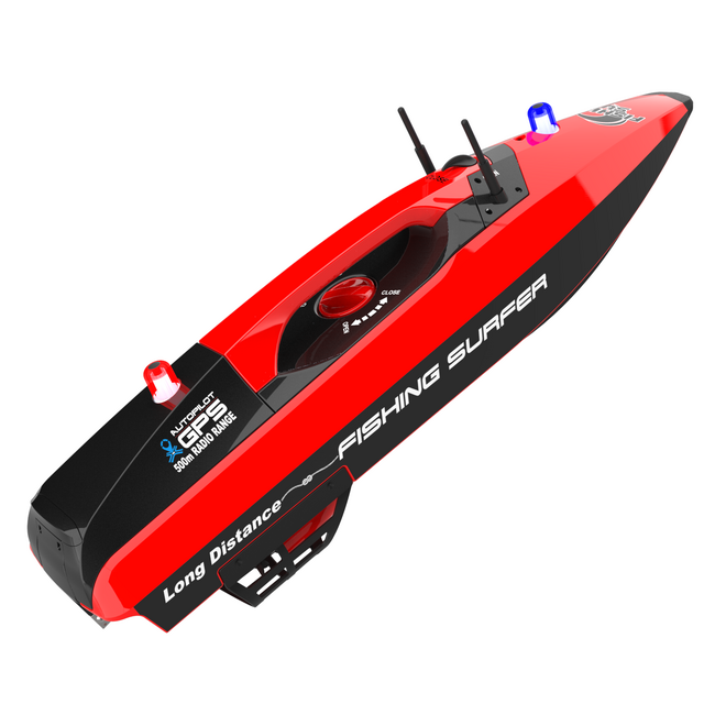 Joysway Fishing Surfer V2 Surfcasting Bait Boat GPS 850mm RTR w/ TF520 Fish Finder - Red