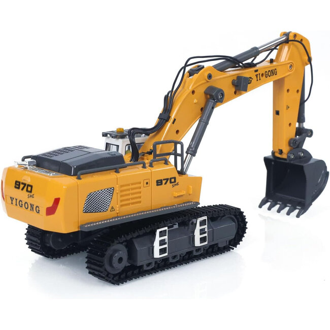 Yi Gong 1/50 R/C Screw Excavator (Soft Rubber Tracks + Black Metal Tracks)
