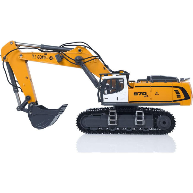 Yi Gong 1/50 R/C Screw Excavator (Soft Rubber Tracks + Black Metal Tracks)