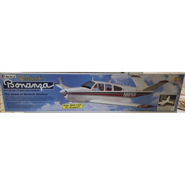 TOPFLITE PLAN BONANZA V35B  Fuse  &  Wing 81" SPAN 2 SHEETS