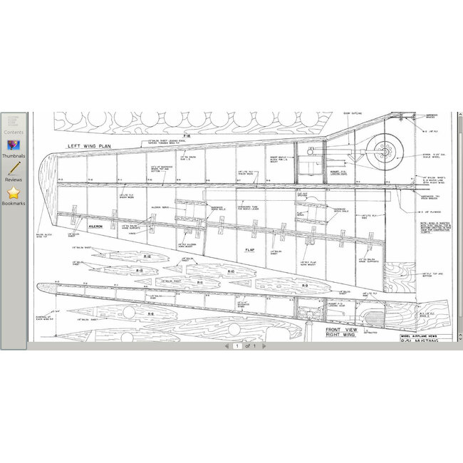 PLAN 1/4 P-51  Fuse  &  Wing Etc 204"+ SPAN 13 SHEETS