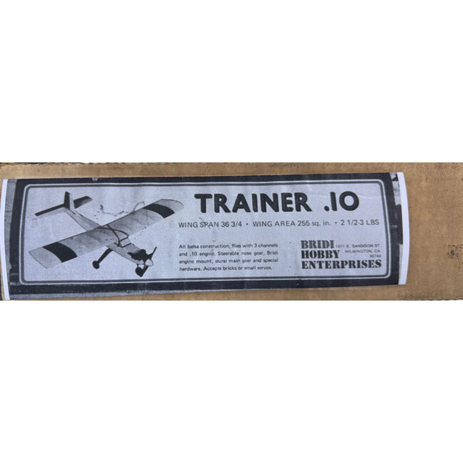 VINTAGE KIT BRIDI T-10A TRAINER 36" SPAN  BUILD AS A HIGH OR LOW WING SEE PHOTOS FOR CONDITION