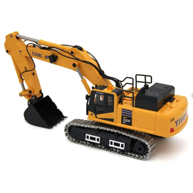Yi Gong 1/50 5250 R/C Screw Excavator (Soft Rubber Tracks + Black Metal Tracks)