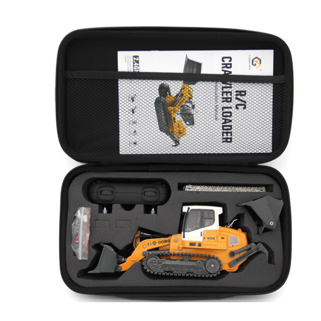 Yi Gong 1/50 R/C 636 Crawler Loader (Soft Rubber Tracks + Black Metal Tracks)