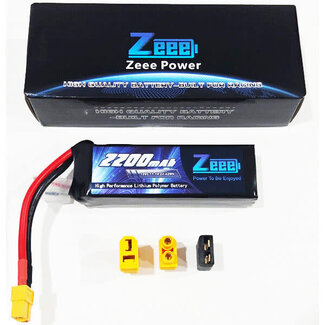 ZEE ZEEE 3S Lipo Battery 2200mah 11.1V 120C SC With Multi Plug