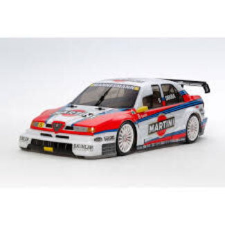 TAMIYA TAMIYA ALFA ROMEO 155 V6 TI BODY SET WITH DECALS UNPAINTED ( MISSING WREAR WING )