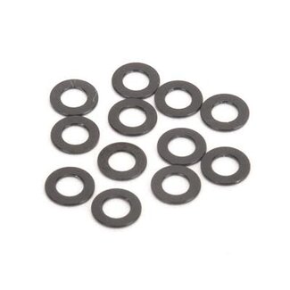 Schumacher RC Schumacher BLACK ALLOY WASHERS 0.50MM (PK12)