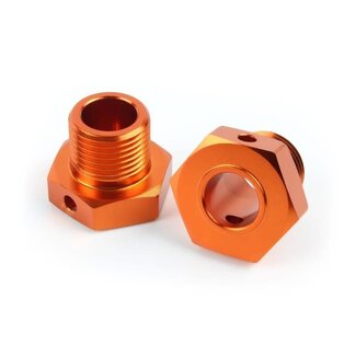 HPI HPI 17mm Hex Hub Adaptor (Orange/2pcs) [160138]