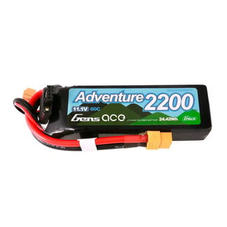 GENS ACE Gens ace 2200mAh 3S 60C 11.1V G-Tech Adventure Lipo Battery Pack with XT60 Plug for RC Crawler