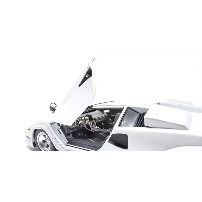 Kyosho 1/18 Lamborghini Countach LP 400 S White (Int. Black) Diecast Model Car