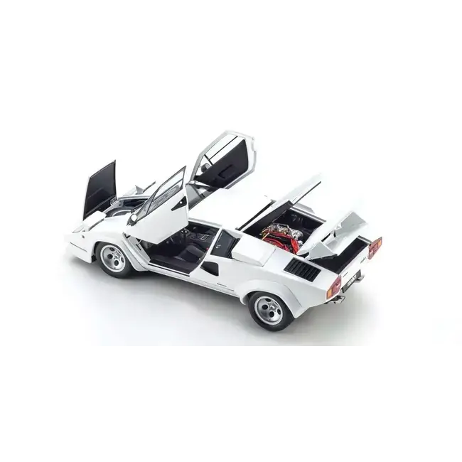 Kyosho 1/18 Lamborghini Countach LP 400 S White (Int. Black) Diecast Model Car