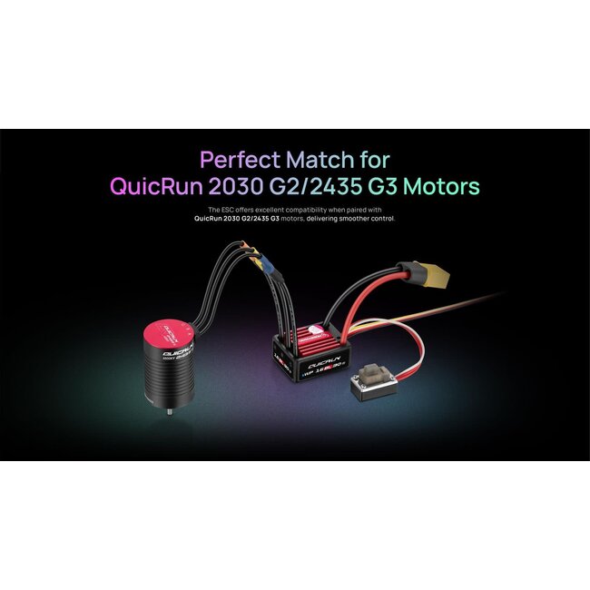 HOBBYWING QuicRun WP16BL30 G2 Brushless ESC 30A 2-3s for 1:16