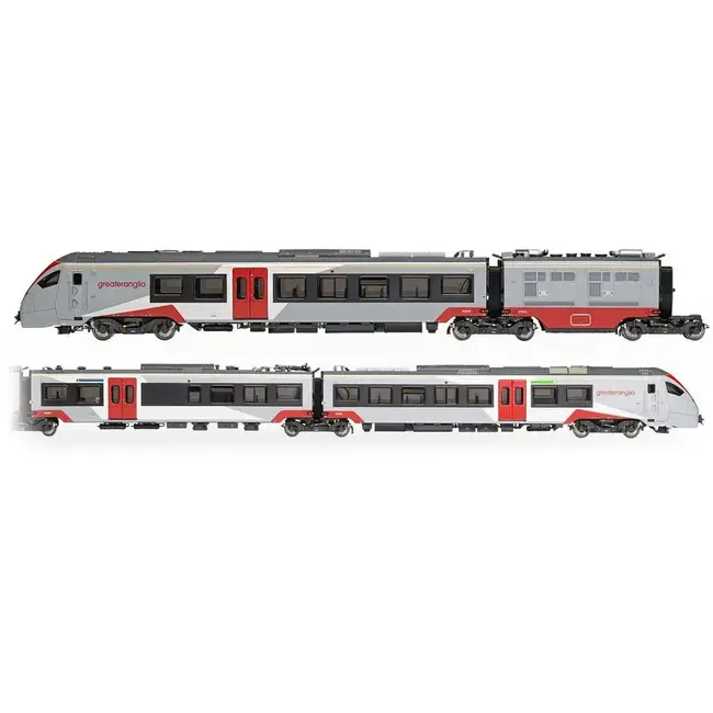HORNBY GREATER ANGLIA CLASS 755/3 'FLIRT' 3 CAR TRAIN PACK - ERA 11