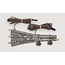 Tomix N Electric 3-Way Turnout Track Left Hand 21-5/16" 541mm & Right Hand 11" 280mm Radius 15°