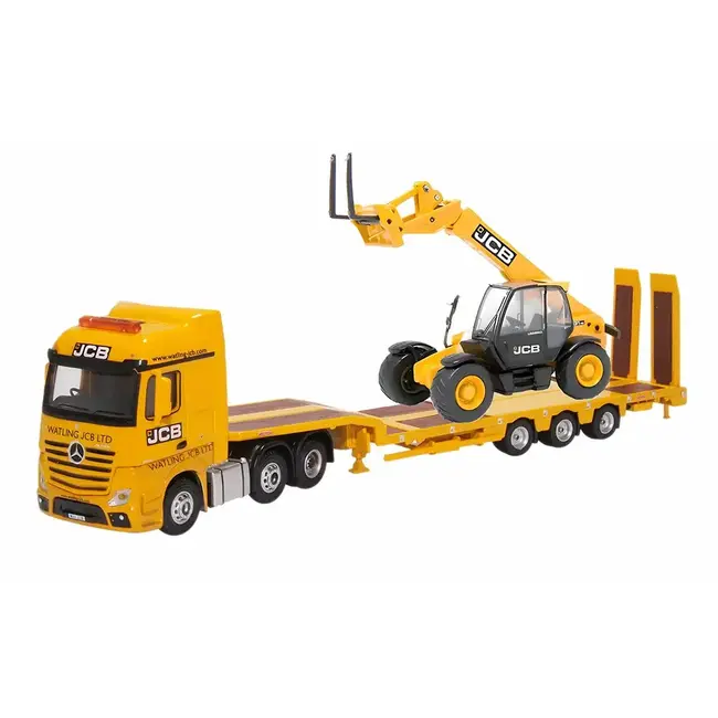 OXFORD 1/76 MERCEDES ACTROS SEMI LOW LOADER AND 531 70 LOAD ALL