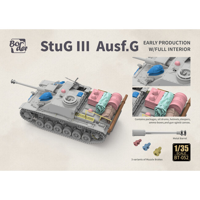 Border Model 1/35 StuG III G Early with Full Interior Plastic Model Kit