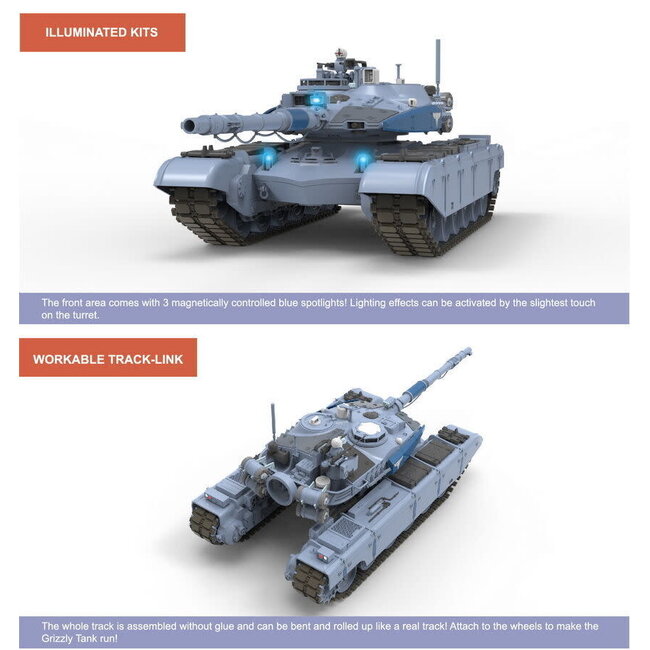 Border Model 1/35 Grizzly Battle Tank Plastic Model Kit