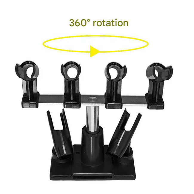 SAGUD Airbrush Holder Clamp-on Style Air Brush Station Stand Kit 360° Rotate Holds Up to 6 Airbrushes AVAIL YELLOW & BLACK OR BLACK ONLY