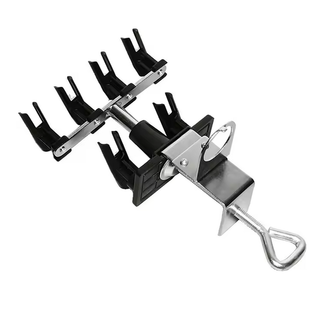 SAGUD Airbrush Holder Clamp-on Style Air Brush Station Stand Kit 360° Rotate Holds Up to 6 Airbrushes AVAIL YELLOW & BLACK OR BLACK ONLY