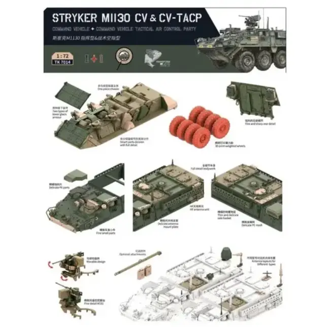 Border Model 1/72 Stryker M1130 CV & CV-TACP 1+1 Plastic Model Kit