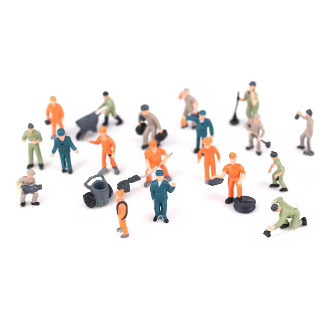 Eve Model People Workmen Painted HO ( 15 pce Random )