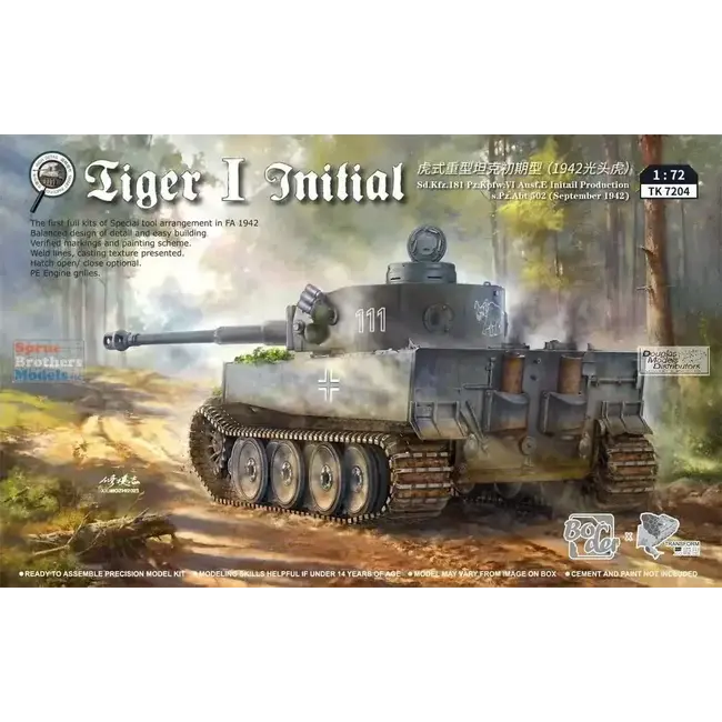 Border Model 1/72 Tiger I Initial Production September 1942 Plastic Model Kit