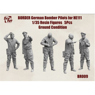 BORDER MODEL Border Model 1/35 German Bomber Pilots for He111 Ground Condition (5pc) Resin Figures Set
