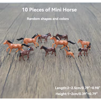 EVE MODEL Eve Model HORSES  Painted HO ( 10 pce ASSORTED )