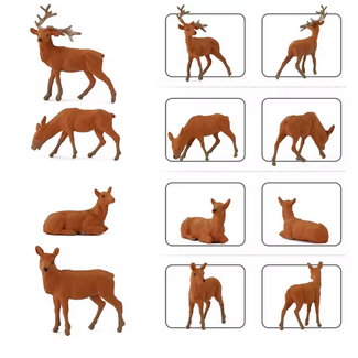 EVE MODEL Eve Model DEER   Painted HO ( 12 pce ASSORTED )