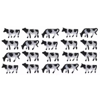 EVE MODEL Eve Model COWS BLACK & WHITE  Painted N SCALE  ( 10 pce ASSORTED )