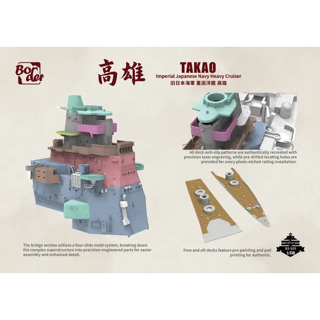 Border Model 1/350 IJN Takao Plastic Model Kit