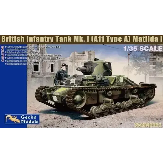 Gecko Models 1/35 British Infantry Tank Mk.I (A11 Type I) Matilda I Plastic Model Kit