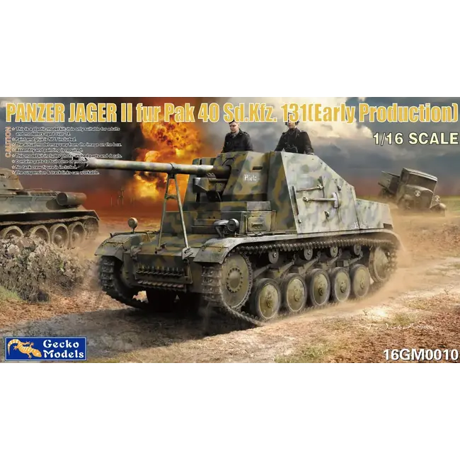 Gecko 1/16 Panzer Jager II fur PaK 40 Sd Kfz.131 (Early Production) Plastic Model Kit