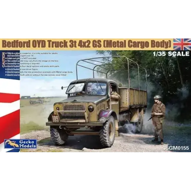 Gecko 1/35 Bedford OYD Track 3t 4x2 GS [Metal Cargo Body) Plastic Model Kit